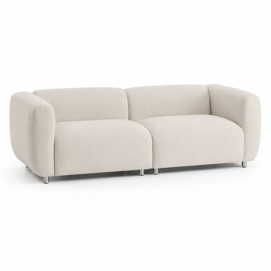 3-Sitzer Sofa Polyester Rundform 220 cm